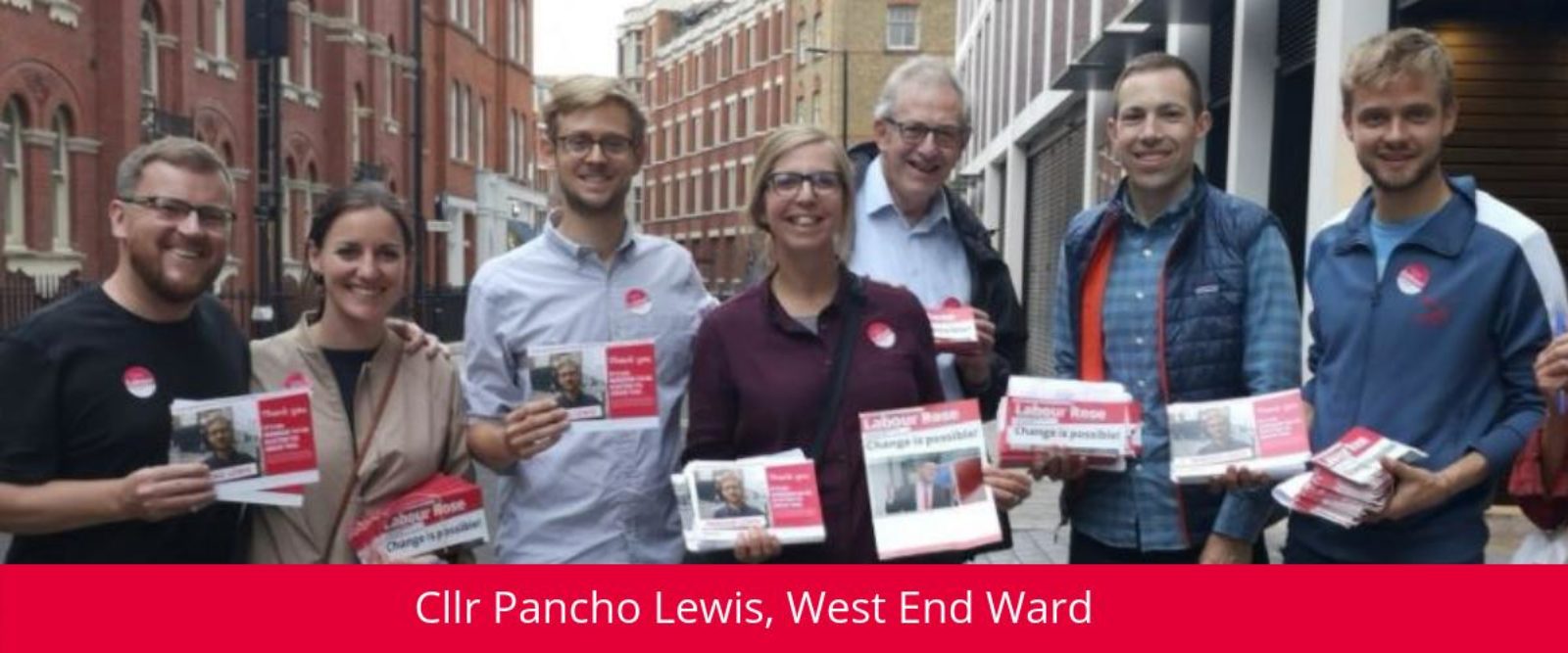 Councillor Pancho Lewis and the West End Action Team