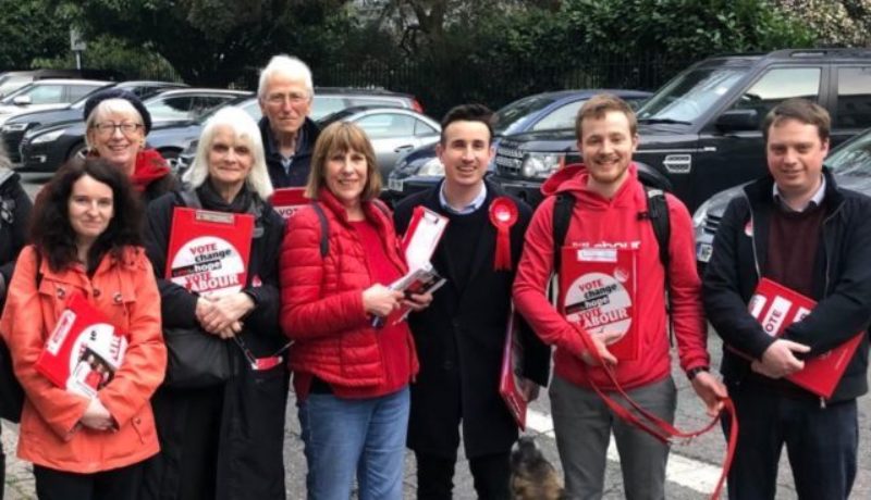 Councillor Maggie Carman and the Labour Action Team (pictured pre-covid)