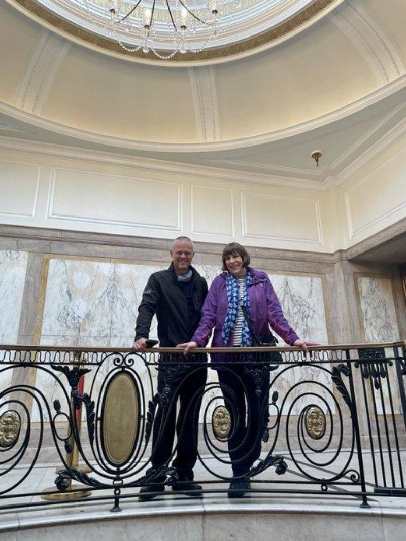 Councillor Maggie Carman inspects Porchester Centre