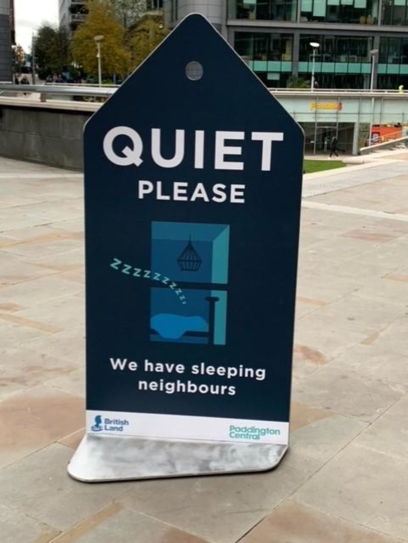 Quiet Please sign in Sheldon Square
