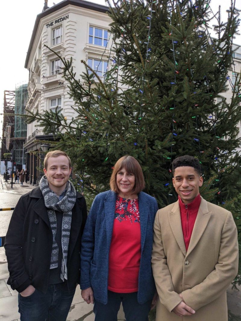 Max Sullivan, Councillor Maggie Carman and James Small-Edwards