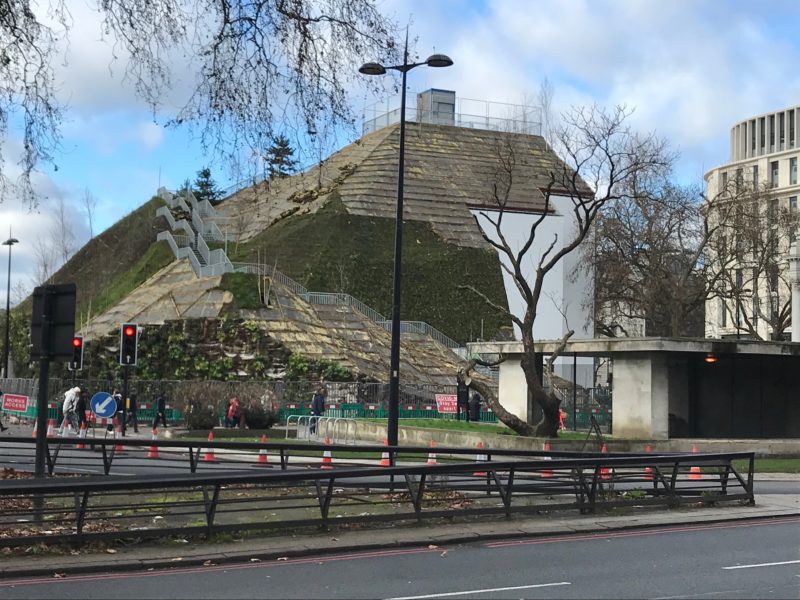 Marble Arch Mound being demolished