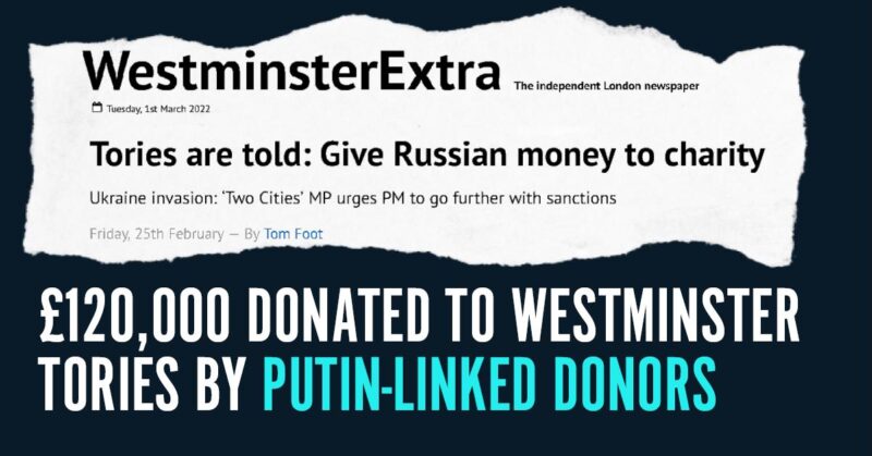Putin-linked money donated to Tories