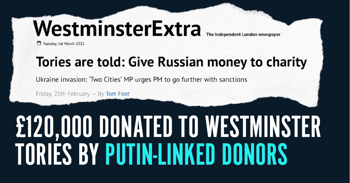 Putin-linked money donated to Tories