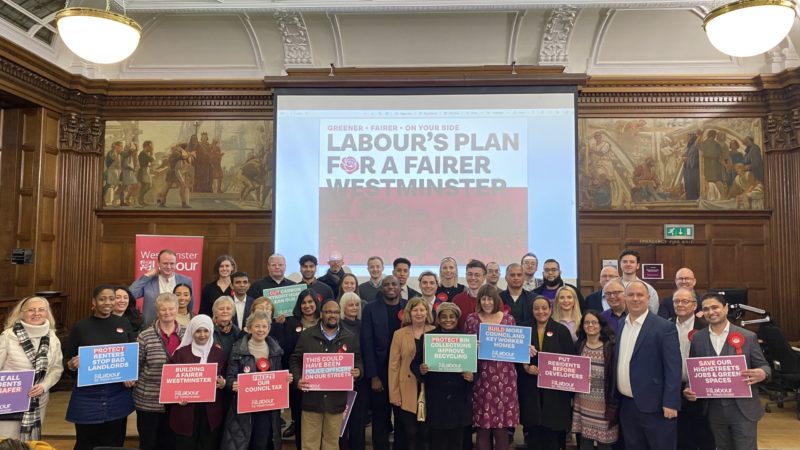 Westminster Labour candidates at Manifesto launch