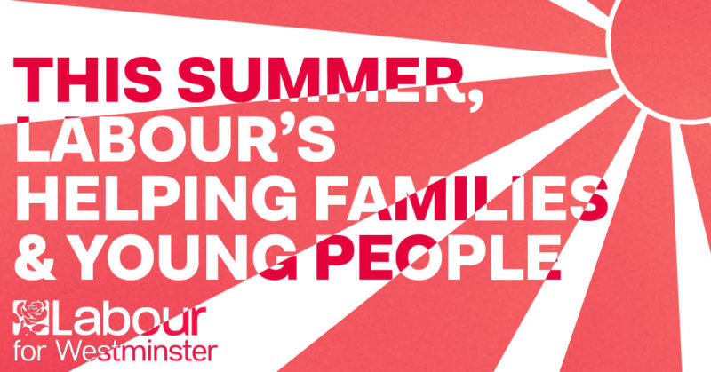 Westminster Labour funding free school meals and activities