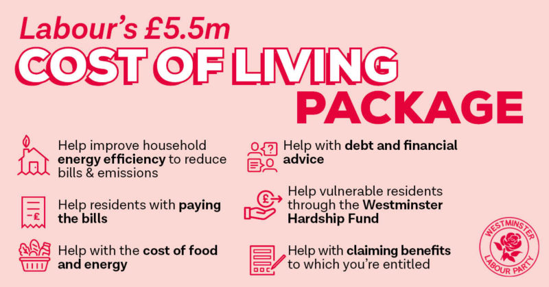 Westminster Council cost of living package