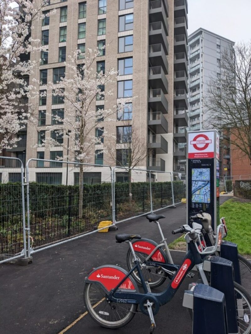 Santander bikes at Westbourne Green