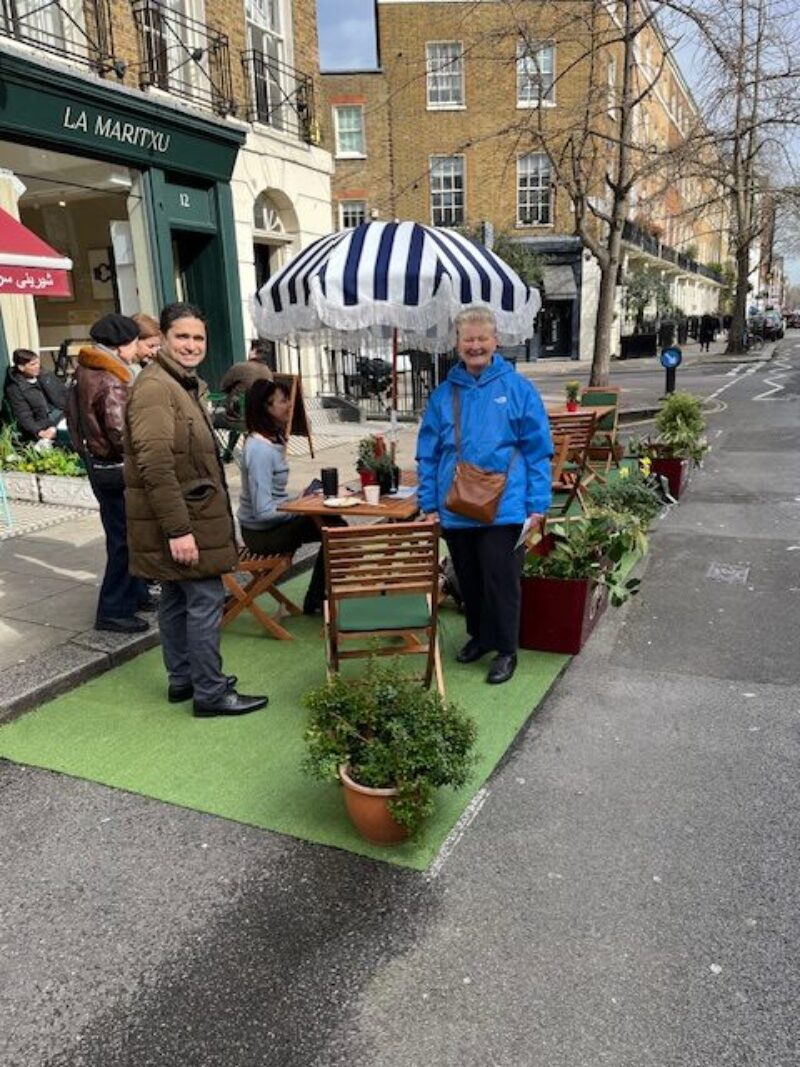 Parklet in Connaught Street