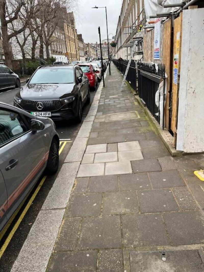 The Star Street pavement now the post box has been relocated