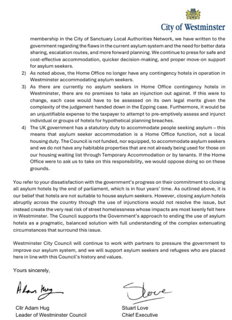 Page two of Cllr Hug