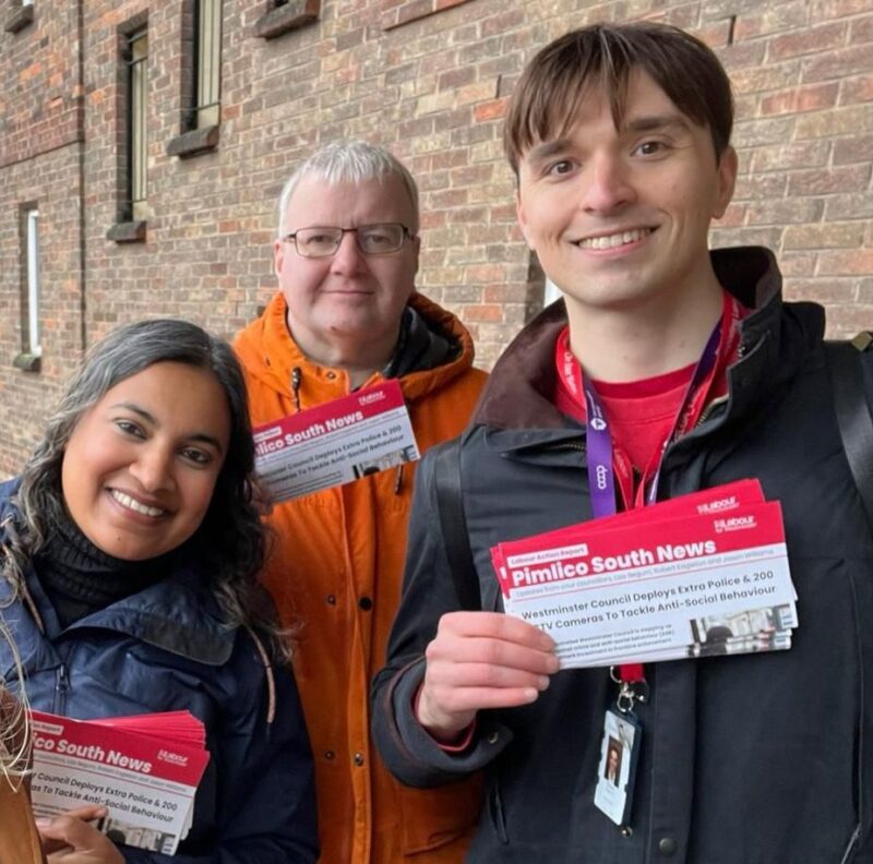 Pimlico South Labour Councillors - Liza, Jason & Robert